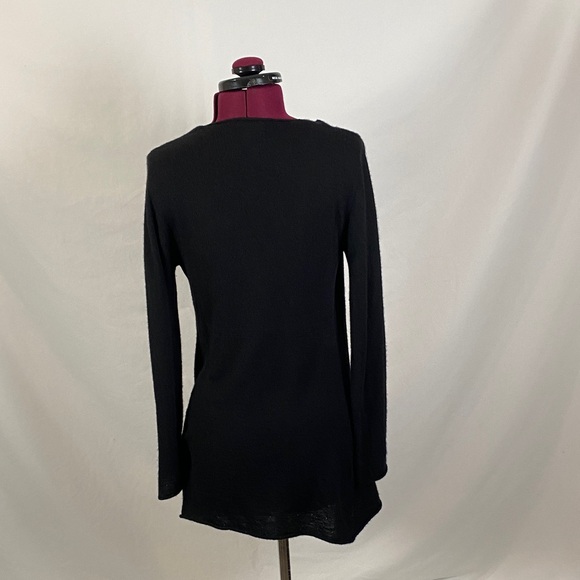 Black Open Front 100% Cashmere Cardigan - Picture 2 of 5